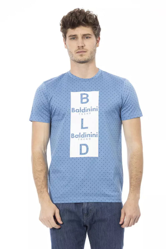 Baldinini Trend Light Blue Cotton Men T-Shirt $163.00 Baldinini Trend Luzworld