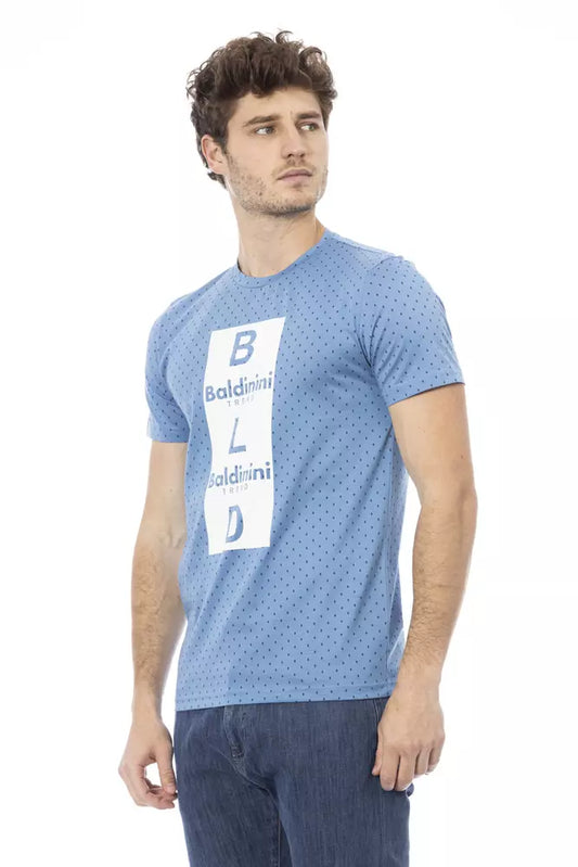 Baldinini Trend Light Blue Cotton Men T-Shirt $163.00 Baldinini Trend Luzworld