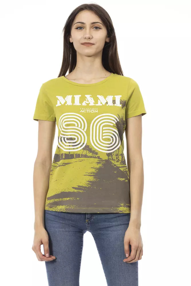 Trussardi Action "Green Cotton Women T-Shirt" $131.00 Trussardi Action Luzworld