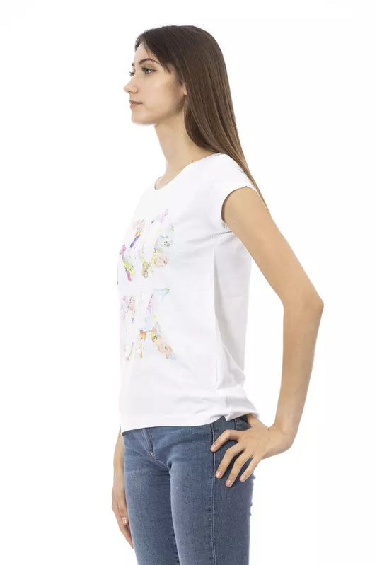 Trussardi Action White Cotton Women T-Shirt $131.00 Trussardi Action Luzworld