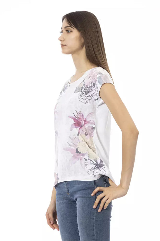 Trussardi Action White Cotton Women T-Shirt $131.00 Trussardi Action Luzworld
