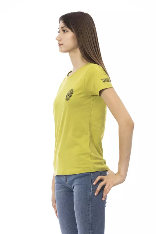 Trussardi Action Green Cotton Women T-Shirt $131.00 Trussardi Action Luzworld