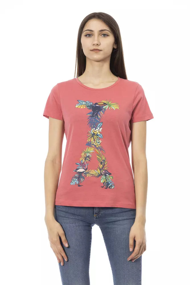 Trussardi Action Chic Fuchsia Short Sleeve Fashion Tee $131.00 Trussardi Action Luzworld