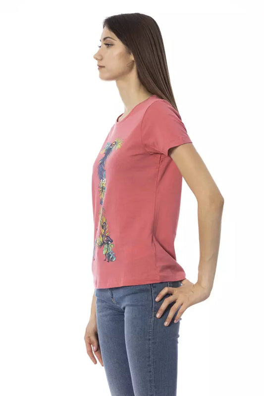 Trussardi Action Chic Fuchsia Short Sleeve Fashion Tee $131.00 Trussardi Action Luzworld