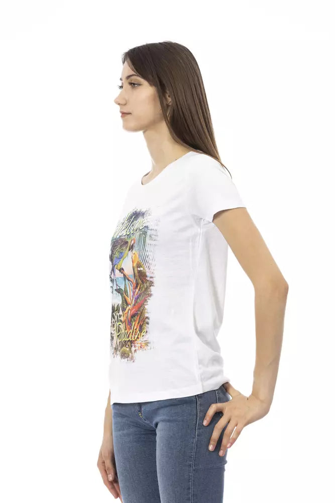 Trussardi Action White Cotton Women T-Shirt $131.00 Trussardi Action Luzworld