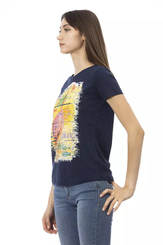 Trussardi Action Chic Blue Short Sleeve Round Neck Tee $131.00 Trussardi Action Luzworld