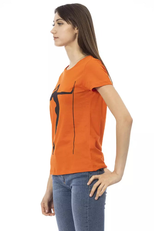 Trussardi Action Orange Cotton Women T-Shirt $131.00 Trussardi Action Luzworld