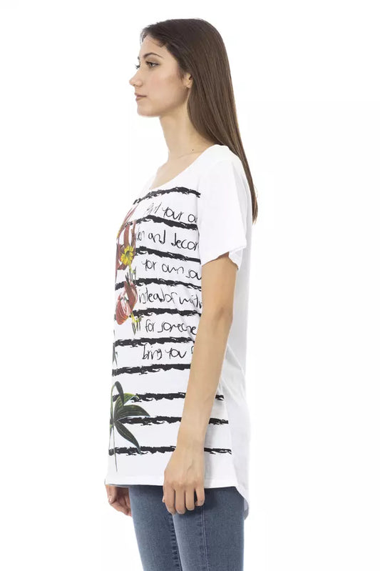 Trussardi Action White Cotton Women T-Shirt $130.00 Trussardi Action Luzworld