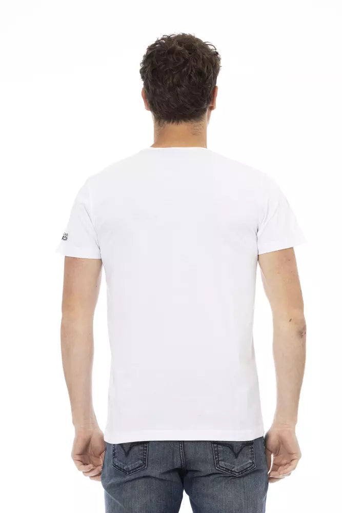 Trussardi Action White Cotton Men's T-Shirt $130.00 Trussardi Action Luzworld