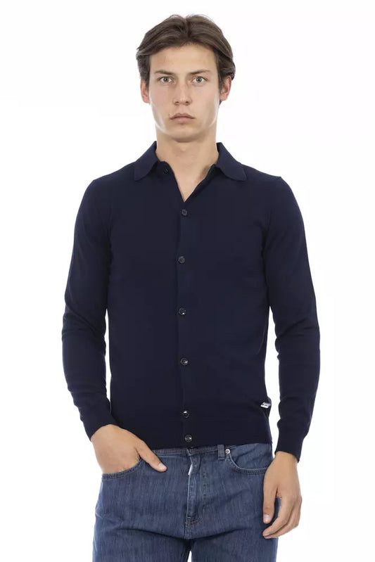 Baldinini Trend Blue Cotton Men Shirt $533.00 Baldinini Trend Luzworld