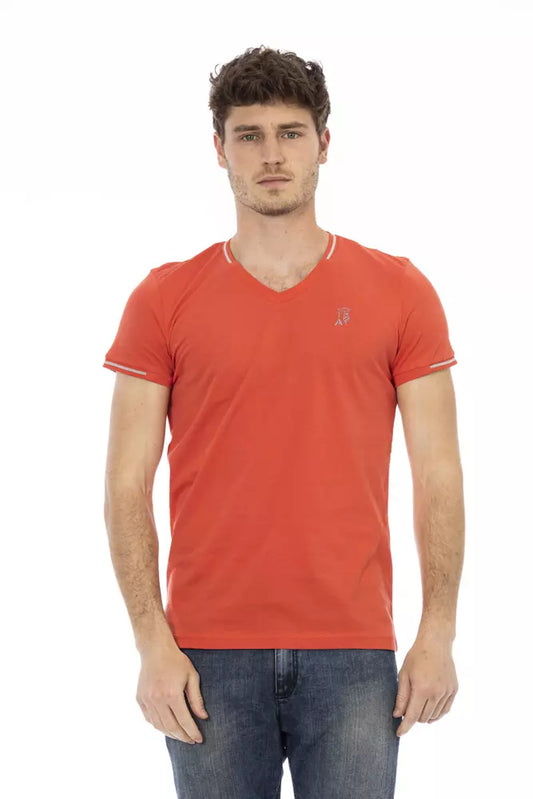 Trussardi Action Orange Cotton Men's T-Shirt $130.00 Trussardi Action Luzworld