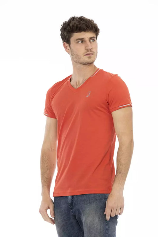 Trussardi Action Orange Cotton Men's T-Shirt $130.00 Trussardi Action Luzworld