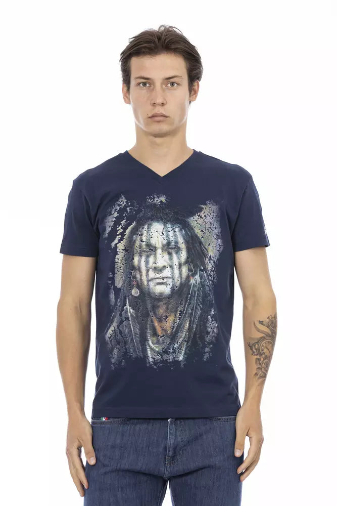 Trussardi Action Blue Cotton Men's T-Shirt