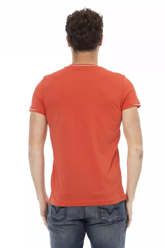 Trussardi Action Orange Cotton Men's T-Shirt $130.00 Trussardi Action Luzworld