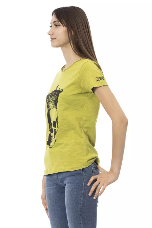 Trussardi Action Green Cotton Women T-Shirt $131.00 Trussardi Action Luzworld