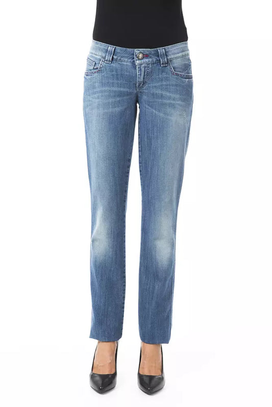 BYBLOS Blue Cotton Women's Regular Fit Jean $640.00 BYBLOS Luzworld