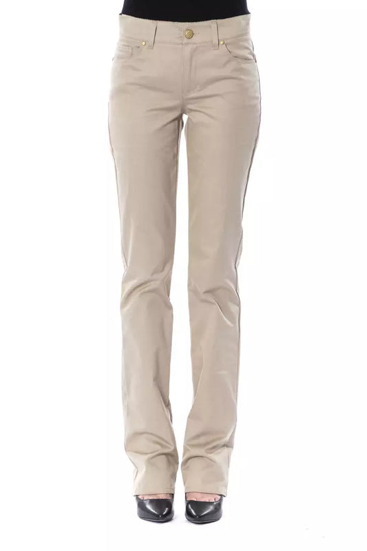 BYBLOS Beige Cotton Women Pant $589.00 BYBLOS Luzworld