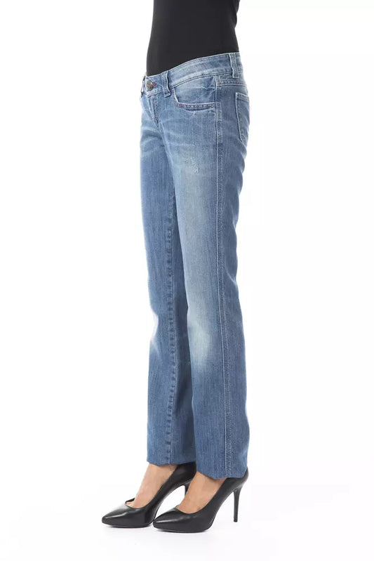 BYBLOS Blue Cotton Women's Regular Fit Jean $640.00 BYBLOS Luzworld