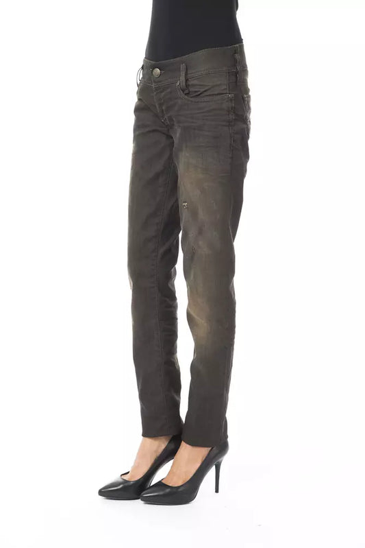 BYBLOS Black Cotton Women's Regular Jeans $661.00 BYBLOS Luzworld