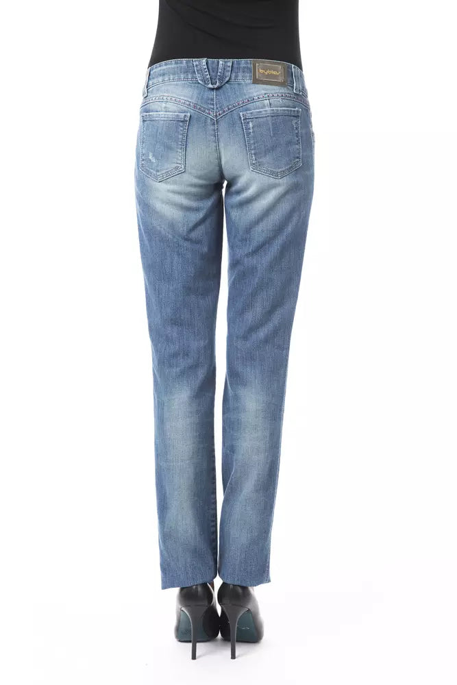 BYBLOS Blue Cotton Women's Regular Fit Jean $640.00 BYBLOS Luzworld
