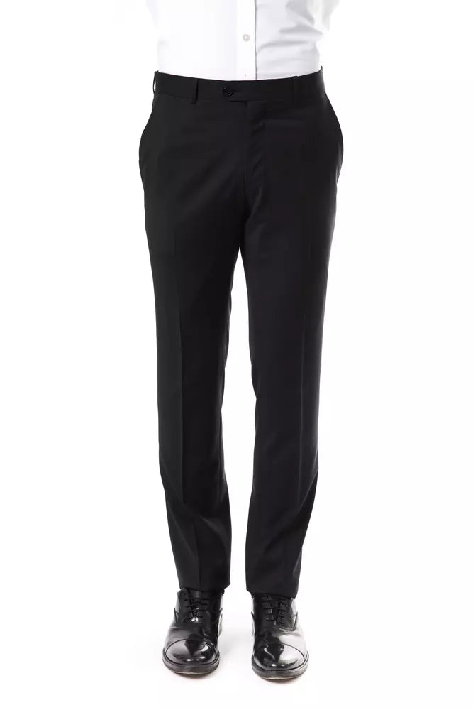 Uominitaliani Gray Wool Men Pants $215.00 Uominitaliani Luzworld