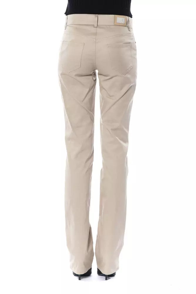 BYBLOS Beige Cotton Women Pant $589.00 BYBLOS Luzworld