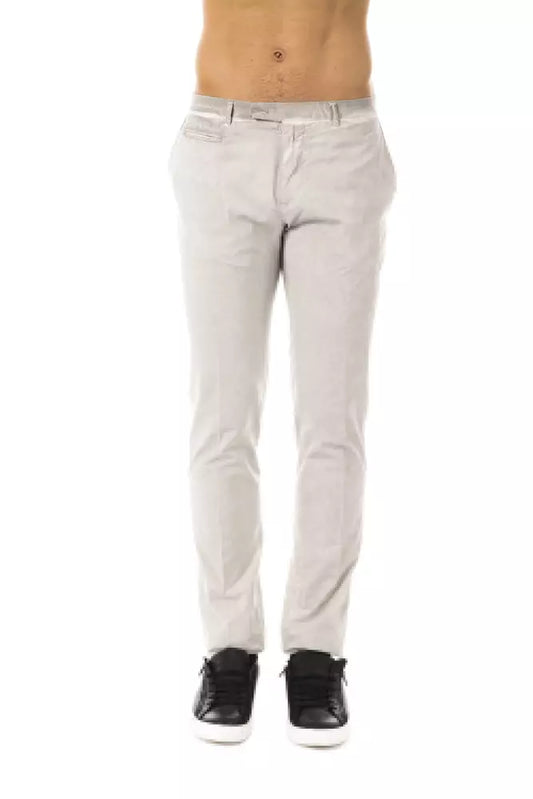 Uominitaliani Gray Cotton Men's Casual Pant $215.00 Uominitaliani Luzworld