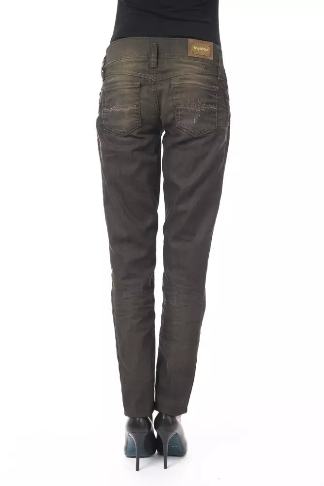 BYBLOS Black Cotton Women's Regular Jeans $661.00 BYBLOS Luzworld