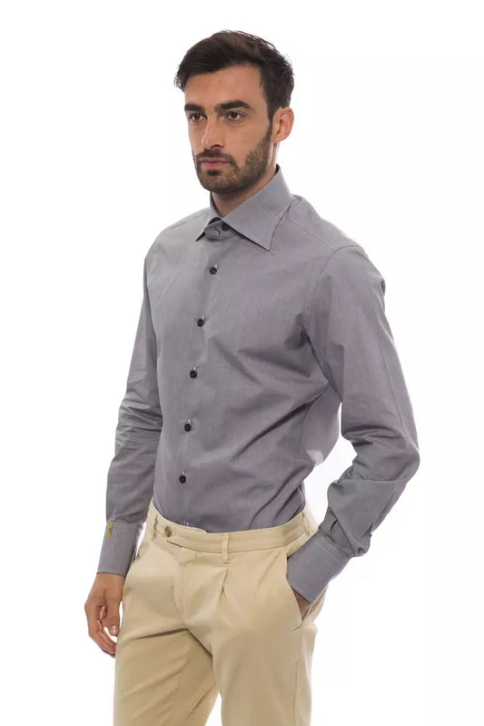 Billionaire Italian Couture Black Cotton Men Shirt $720.00 Billionaire Italian Couture Luzworld