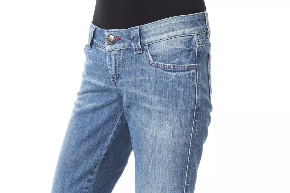 BYBLOS Blue Cotton Women's Regular Fit Jean $640.00 BYBLOS Luzworld