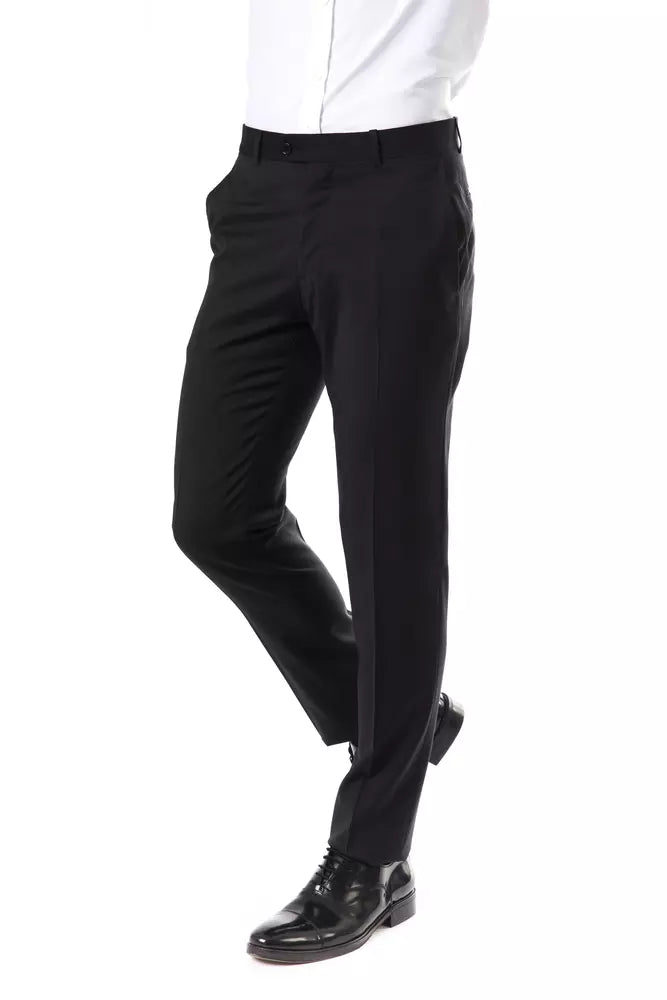 Uominitaliani Gray Wool Men Pants $215.00 Uominitaliani Luzworld