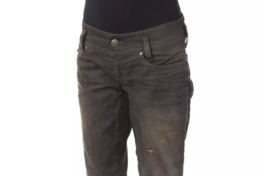 BYBLOS Black Cotton Women's Regular Jeans $661.00 BYBLOS Luzworld