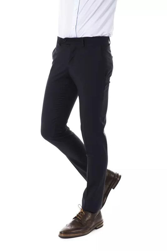 Uominitaliani Gray Wool Men Pant $215.00 Uominitaliani Luzworld
