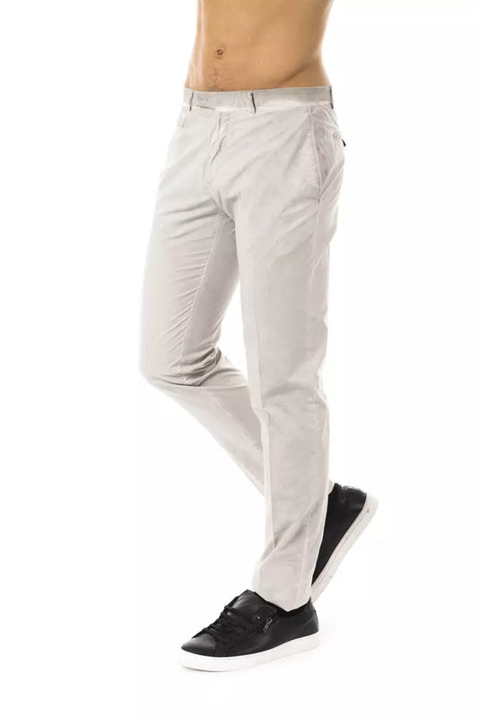 Uominitaliani Gray Cotton Men's Casual Pant $215.00 Uominitaliani Luzworld
