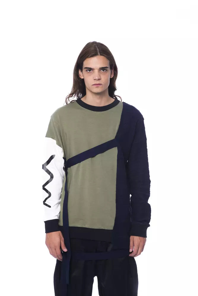 Nicolo Tonetto Army Cotton Men Sweater $648.00 Nicolo Tonetto Luzworld