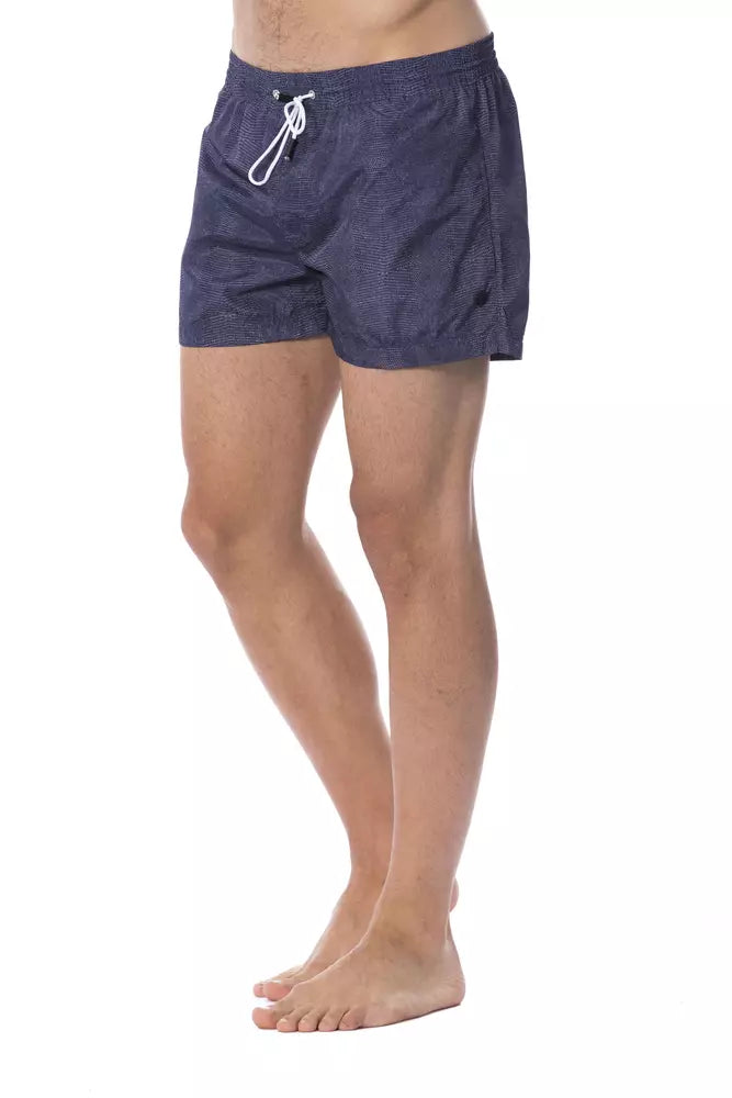 Roberto Cavalli Sport Blue Polyester Men's Swimwear $477.00 Roberto Cavalli Sport Luzworld