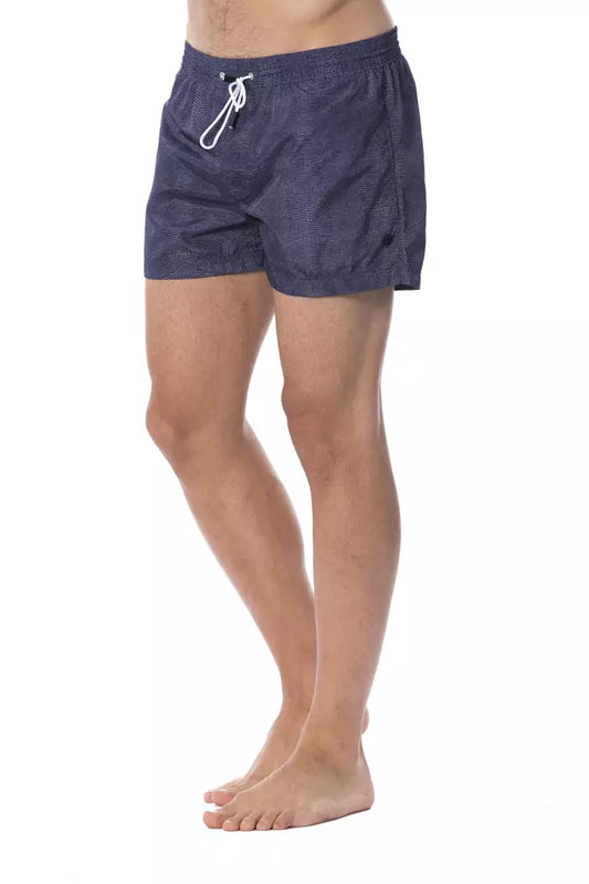 Roberto Cavalli Sport Blue Polyester Men's Swimwear $477.00 Roberto Cavalli Sport Luzworld