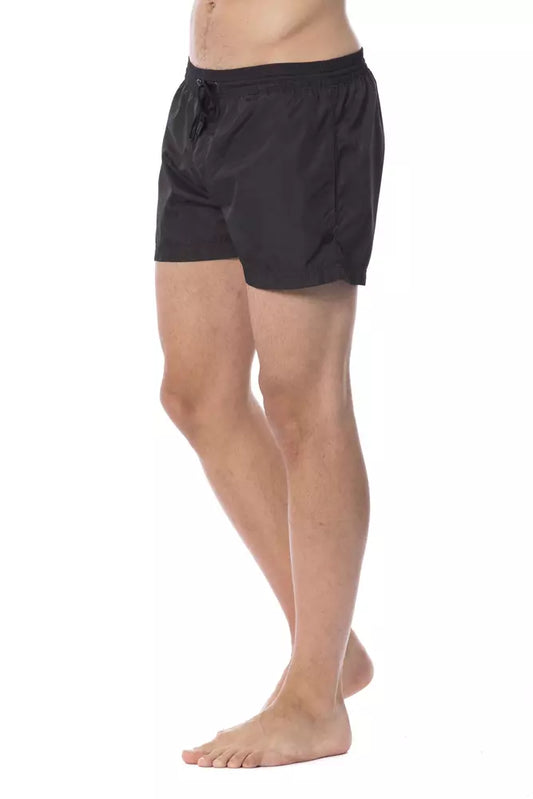 Roberto Cavalli Sport Black Polyester Men Swimsuit $477.00 Roberto Cavalli Sport Luzworld