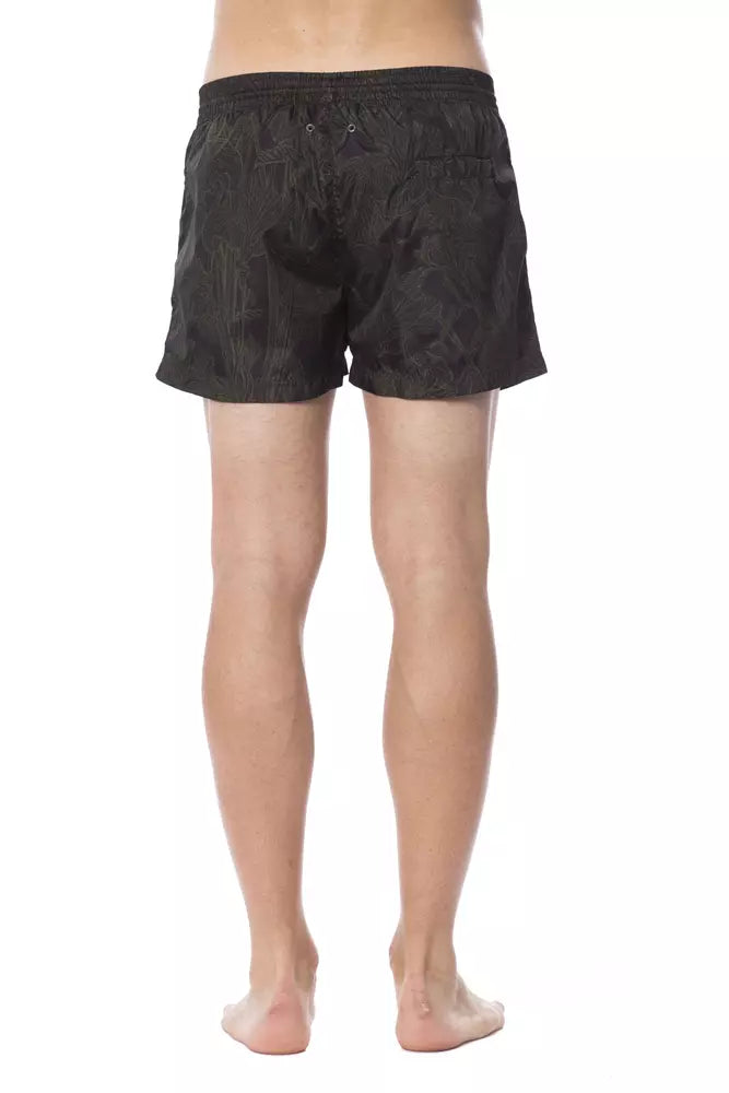 Roberto Cavalli Sport Army Polyester Men Swimwear $477.00 Roberto Cavalli Sport Luzworld