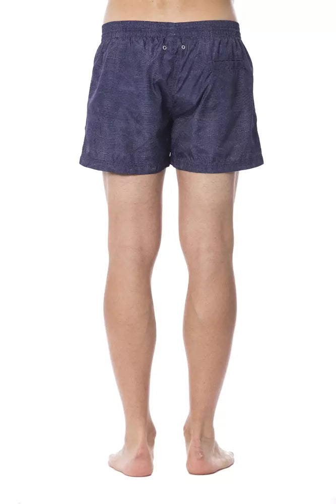 Roberto Cavalli Sport Blue Polyester Men's Swimwear $477.00 Roberto Cavalli Sport Luzworld