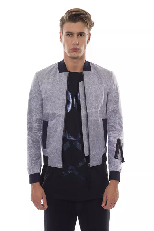 Nicolo Tonetto Gray Polyester Men Bomber Jacket $922.00 Nicolo Tonetto Luzworld
