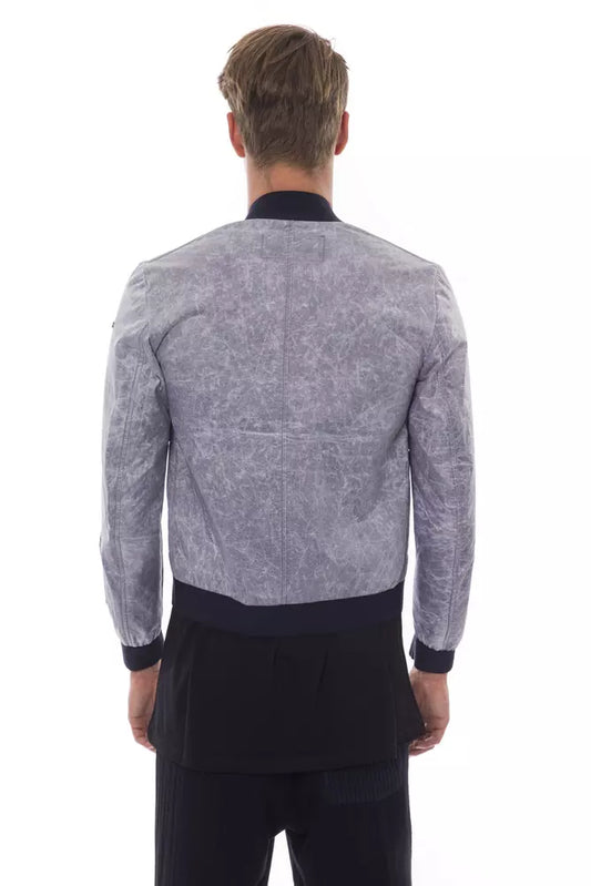 Nicolo Tonetto Gray Polyester Men Bomber Jacket $922.00 Nicolo Tonetto Luzworld