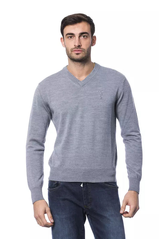 Billionaire Italian Couture Gray Merino Wool Men Sweater $883.00 Billionaire Italian Couture Luzworld