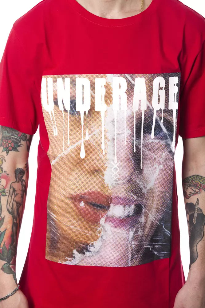 Nicolo Tonetto Red Cotton Men T-Shirt $225.00 Nicolo Tonetto Luzworld