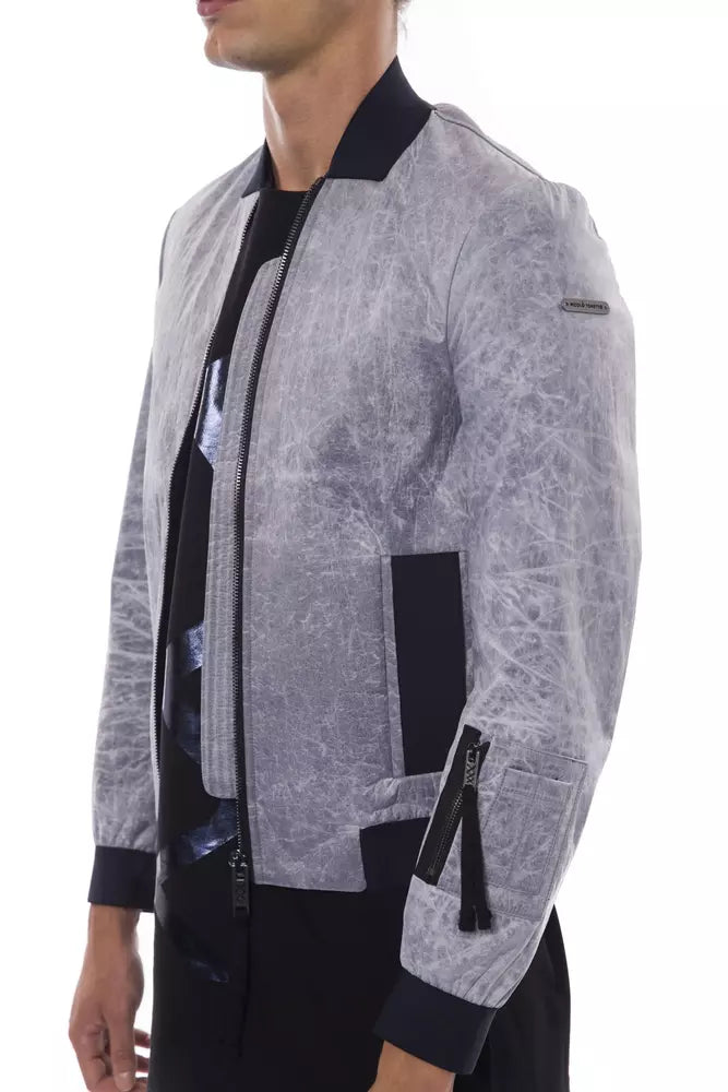 Nicolo Tonetto Gray Polyester Men Bomber Jacket $922.00 Nicolo Tonetto Luzworld