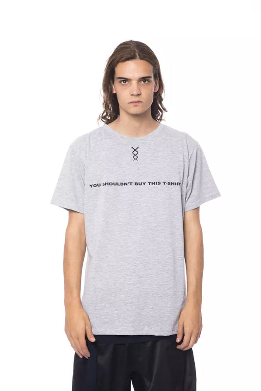 Nicolo Tonetto Gray Cotton Men T-Shirt $225.00 Nicolo Tonetto Luzworld
