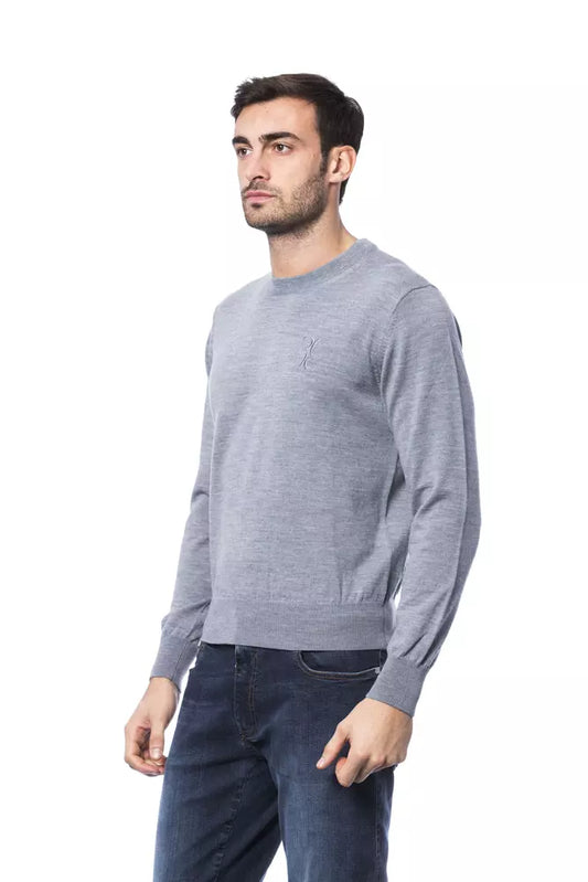 Billionaire Italian Couture Gray Merino Wool Men Sweater $883.00 Billionaire Italian Couture Luzworld