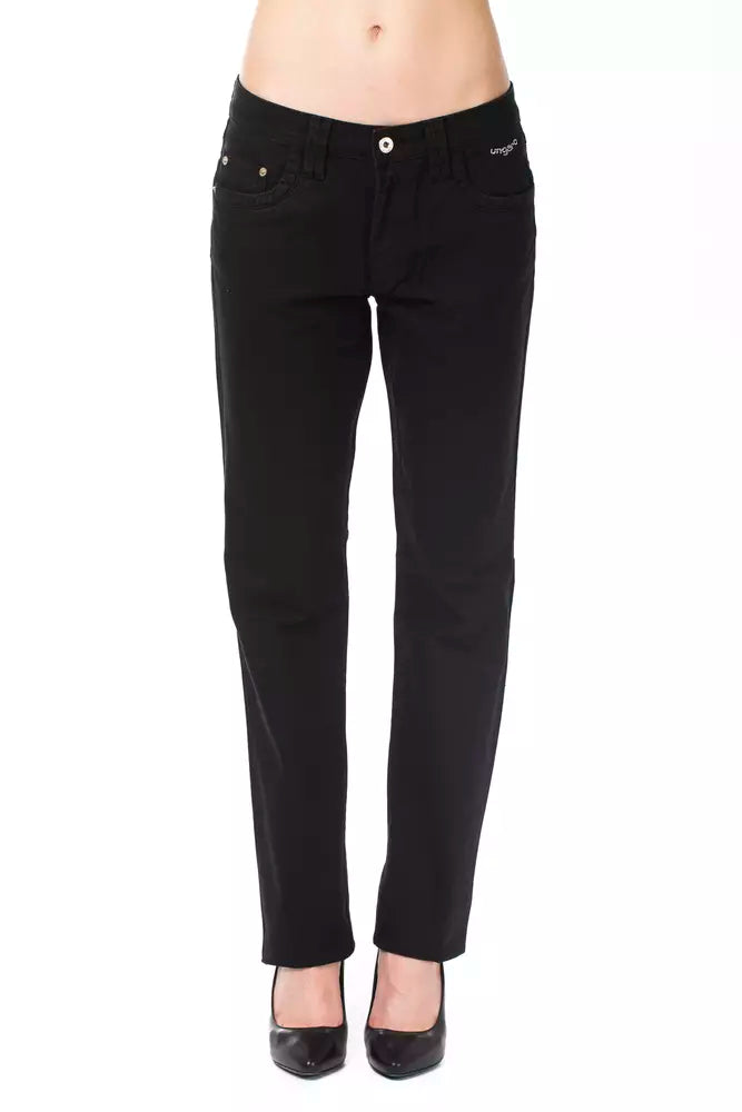 Ungaro Fever Black Cotton Women's Pant $152.00 Ungaro Fever Luzworld