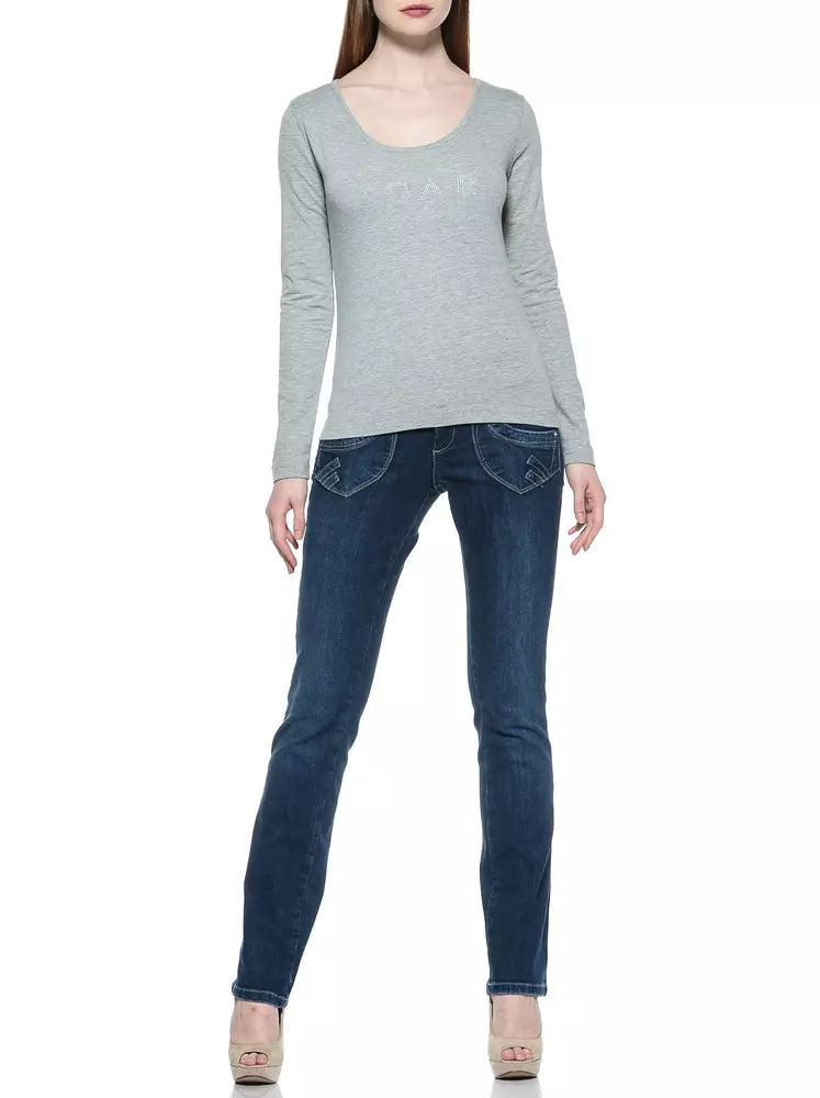 Ungaro Fever Blue Cotton Women's Jeans $171.00 Ungaro Fever Luzworld
