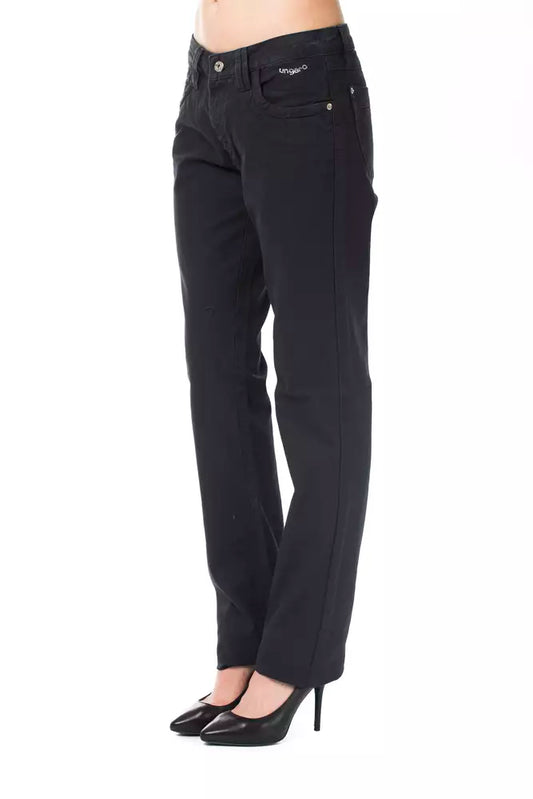 Ungaro Fever Blue Cotton Women's Pants $152.00 Ungaro Fever Luzworld